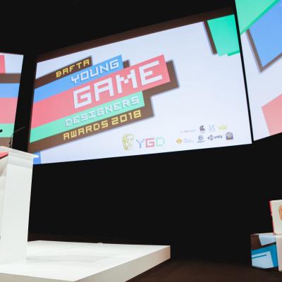 Event: BAFTA Young Games Designer AwardsDate: Saturday 7 July 2018Venue: BAFTA, 195 Piccadilly, LondonHosts: Aoife Wilson & Julia Hardy-Area: Branding & Set-Up